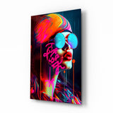 Quadro in vetro Labbra e sguardi || Collezione Designer - 72x46 cm
