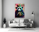 Monkey the Worker Glass Wall Art || Designer Collection.