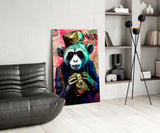 Monkey the Worker Glass Wall Art || Designer Collection.