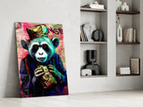 Monkey the Worker Glass Wall Art || Designer Collection.