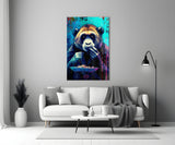Hungry Monkey Glass Wall Art || Designer Collection.