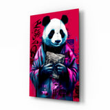 Quadro in vetro Panda || Collezione Designer - 72x46 cm