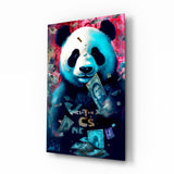 Rich Panda Glass Wall Art || Designer Collection - 72x46 cm