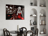 Marilyn in the Bar Glass Wall Art || Designer Collection.