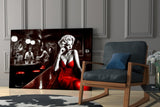 Marilyn in the Bar Glass Wall Art || Designer Collection.