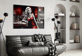 Marilyn in the Bar Glass Wall Art || Designer Collection.