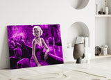 Marilyn in the Bar Glass Wall Art || Designer Collection.