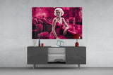 Marilyn in the Bar Glass Wall Art || Designer Collection.