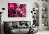 Marilyn in the Bar Glass Wall Art || Designer Collection.