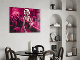 Marilyn in the Bar Glass Wall Art || Designer Collection.