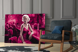 Marilyn in the Bar Glass Wall Art || Designer Collection.