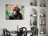 Thinking Monkey Glass Wall Art || Designer Collection.