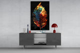 Autumn Leaf Glass Wall Art || Designer Collection.