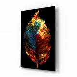 Autumn Leaf Glass Wall Art || Designer Collection - 72x46 cm