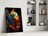 Autumn Leaf Glass Wall Art || Designer Collection.