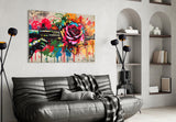 Rose Bullet Glass Wall Art || Designer Collection.