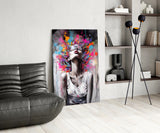 Colors in My Head Glass Wall Art || Designer Collection.