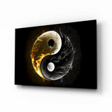 Ying Yang Glass Wall Art || Designer Collection.