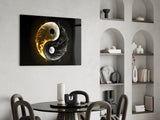 Ying Yang Glass Wall Art || Designer Collection
