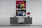 NBA All Star Glass Wall Art || Designer Collection.