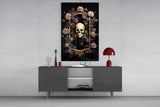 Skull Portrait Glass Wall Art || Designer Collection.