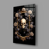 Skull Portrait Glass Wall Art || Designer Collection.