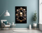 Skull Portrait Glass Wall Art || Designer Collection.