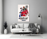 NFL Finals Glass Wall Art || Designer Collection.