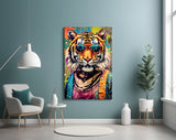 Cool Tiger Glass Wall Art || Designer Collection.