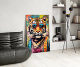 Cool Tiger Glass Wall Art || Designer Collection.