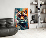 Cool Tiger Glass Wall Art || Designer Collection.