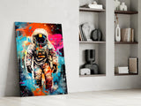 Astronaut Glass Wall Art || Designer Collection.