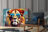 Cool Lion Glass Wall Art || Designer Collection.