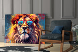 Cool Lion Glass Wall Art || Designer Collection.