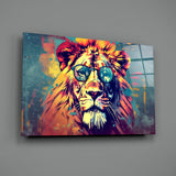 Cool Lion Glass Wall Art || Designer Collection.