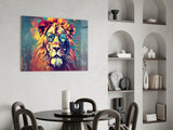 Cool Lion Glass Wall Art || Designer Collection.