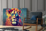 Cool Lion Glass Wall Art || Designer Collection.