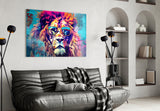 Cool Lion Glass Wall Art || Designer Collection.