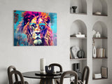 Cool Lion Glass Wall Art || Designer Collection.