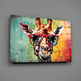 Cool Giraffe Glass Wall Art || Designer Collection.