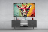Cool Giraffe Glass Wall Art || Designer Collection.