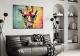 Cool Giraffe Glass Wall Art || Designer Collection.