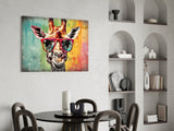 Cool Giraffe Glass Wall Art || Designer Collection.
