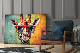Cool Giraffe Glass Wall Art || Designer Collection.