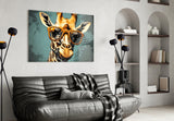 Cool Giraffe Glass Wall Art || Designer Collection.