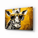 Coole Giraffe || Designersammlung Glasbild