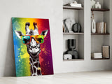 Cool Giraffe Glass Wall Art || Designer Collection.