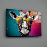 Cool Giraffe Glass Wall Art || Designer Collection.