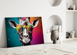 Cool Giraffe Glass Wall Art || Designer Collection.