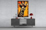 Cool Giraffe Glass Wall Art || Designer Collection.